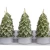 Tag Spruce Tealight Candles Set Of 6-Hunter Green