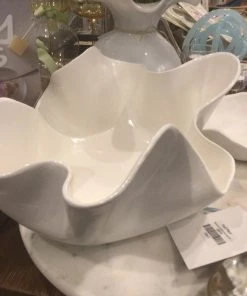 Libbie Rothschild Large Sculpture White Glaze Décor