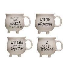 Creative Co-Op Cauldron Mug With Witch Saying