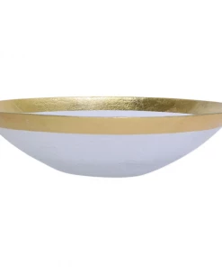 Vietri Rufolo Organic Gold Glass Bowl Tabletop