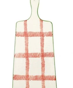 Vietri Mistletoe Plaid Cheese Board