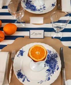 Hester & Cook Tabletop Classic Stripe Table Runner- Navy