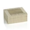 Zodax Mini White Bone And Brass Box Décor