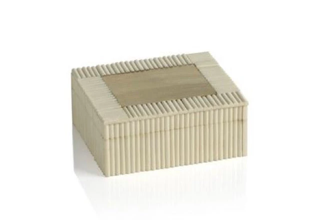 Zodax Mini White Bone And Brass Box Décor 1 Zodax Mini White Bone And Brass Box Décor