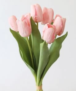 Raz Real Touch Pink Tulip Bundle Décor