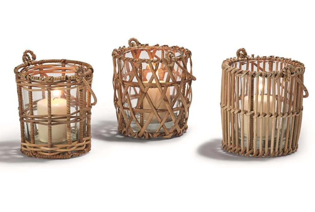 Two’s Company Small Cane Lantern Décor 1 Two’s Company Small Cane Lantern Décor