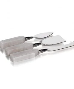 Zodax Serving Utensils Alabaster 3 Piece Cheese Knife Set