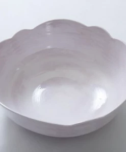 Relish Tabletop Scalloped Serving Bowl - White