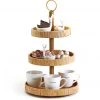 Two’s Company 3 Tiered Rattan Centerpiece