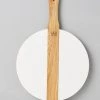 Etu Home White Round Charcuterie Mod Board Tabletop