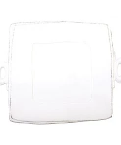 Vietri Lastra Handled Square Platter
