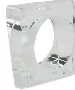 Saro Lifestyle Crystal Napkin Ring - Clear Tabletop