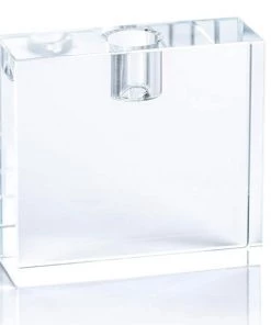 Zodax Crystal Taper Holder 4.25 Rectangle Décor