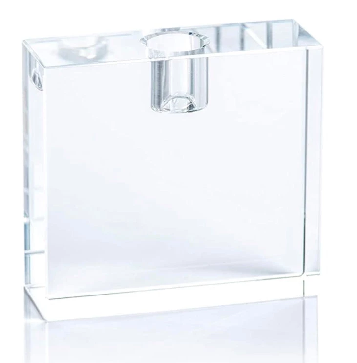 Zodax Crystal Taper Holder 4.25 Rectangle Décor 1 Zodax Crystal Taper Holder 4.25 Rectangle Décor