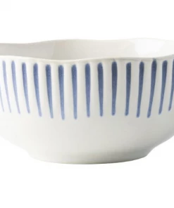 Juliska Tabletop Sitio Stripe Indigo Cereal/Ice Cream Bowl