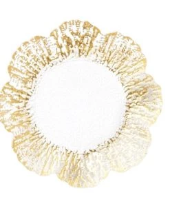 Vietri Rufolo Gold Glass Canape Plate