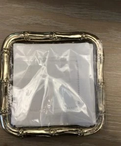 Beatriz Ball Baskets And Trays Giftables Sierra Modern Bamboo Gold Cocktail Napkin Holder