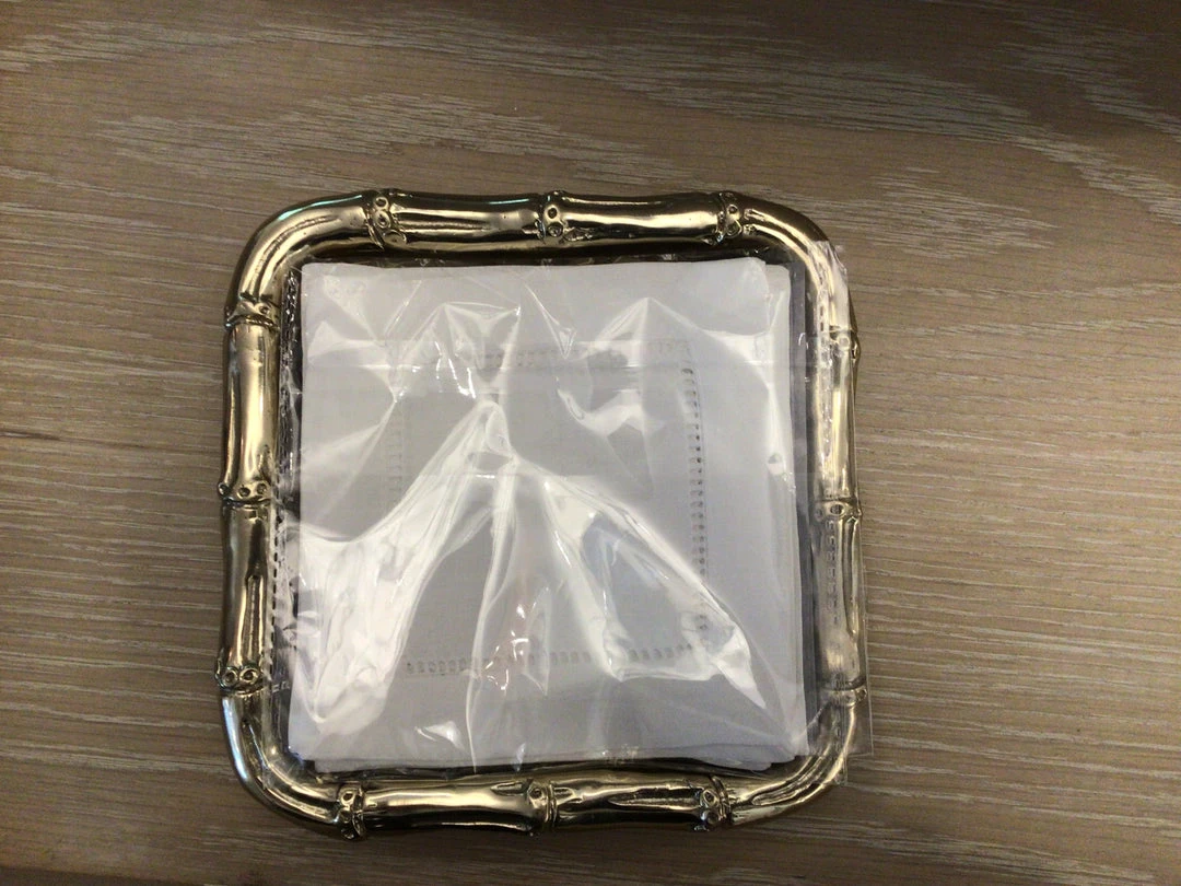 Beatriz Ball Baskets And Trays Giftables Sierra Modern Bamboo Gold Cocktail Napkin Holder 1 Beatriz Ball Baskets And Trays Giftables Sierra Modern Bamboo Gold Cocktail Napkin Holder