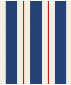 Hester & Cook Navy & Red Awning Stripe Cocktail Napkins