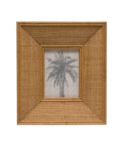 Creative Co-Op Wood & Rafia Wall Frame - 5x7