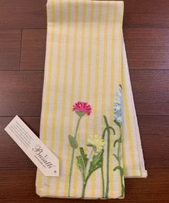 Busatti Striped Embroidered Tea Towel 5 Busatti Striped Embroidered Tea Towel