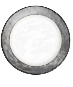 Juliska Emerson White/Pewter Dinner Plate Tabletop