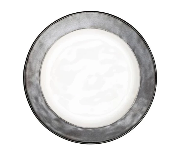 Juliska Emerson White/Pewter Dinner Plate Tabletop 1 Juliska Emerson White/Pewter Dinner Plate Tabletop