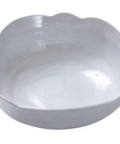 Relish Scalloped Serving Bowl - Grey Tabletop