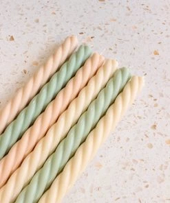 Faire Décor Twisted Candle - Sage