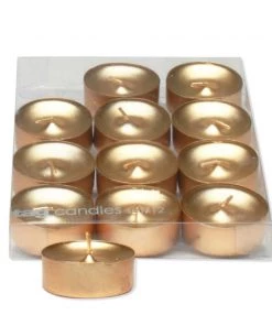 Tag Simmer Metallic Tea Lights Set Of 12
