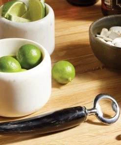 Blue Pheasant Agatha Black Horn Bottle Opener