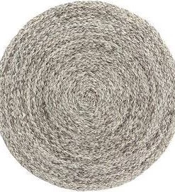 Blue Pheasant Tabletop Zoey-Gray Round Placemat, Set Of 4