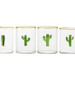 Abigails Aztec Cactus Tumblers- Set Of 4 Tabletop