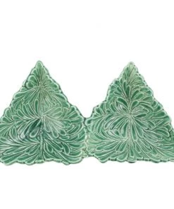 Vietri Lastra Holiday Figural Tree Two Part Server