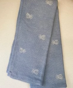 Busatti Linens Alveare Bee Tea Towel - Light Blue