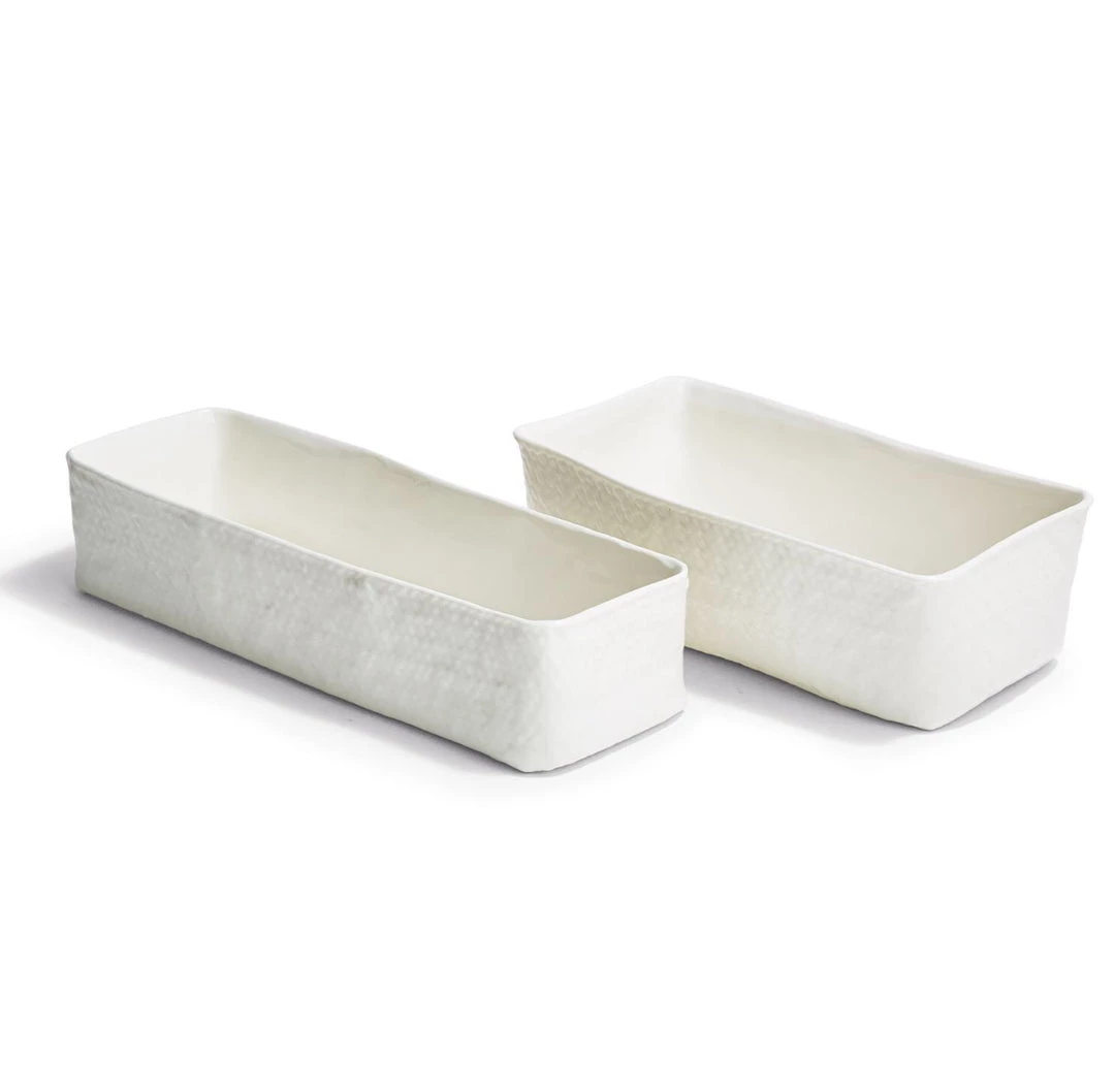 Tozai Baskets And Trays Basketweave Tray - Long 1 Tozai Baskets And Trays Basketweave Tray - Long