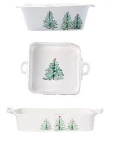 Vietri Lastra Holiday 3pc Bakeware Set