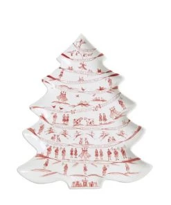 Juliska Tree Platter Winter Frolic Ruby