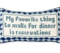 Faire Reservations Needlepoint Pillow