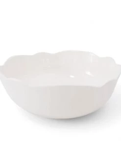 Relish Accessories Scalloped Serving Bowl Cream