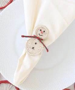 Klatso Snowman Flat Napkin Ring Holiday