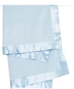 Little Giraffe Velvet Deluxe Blanket-Blue Baby And Kids