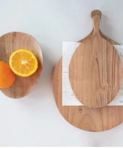 Creative Co-Op Acacia Wood Cutting Board Kitchen And Bar