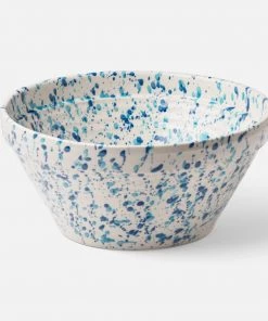 Blue Pheasant Sconset Spongeware Serving Bowls Tabletop