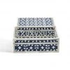 Two’s Company Flower And Petals Large Blue/White Box Décor