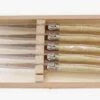 Kiss That Frog Laguiole Platine Pale Horn Knives Set Of Set Of 6 W Box Accessories