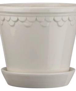 Bergs Pottery Décor Kopenhavner Pot And Saucer