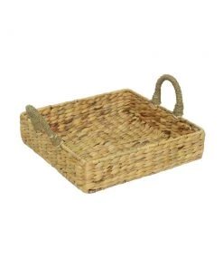 Jeffan Cobb Waterhyacinth Tray, Natural
