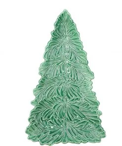 Vietri Lastra Holiday Figural Tree Small Platter