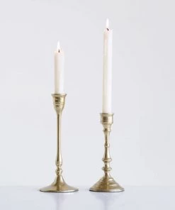 Creative Co-Op Brass Shorter Taper Holder